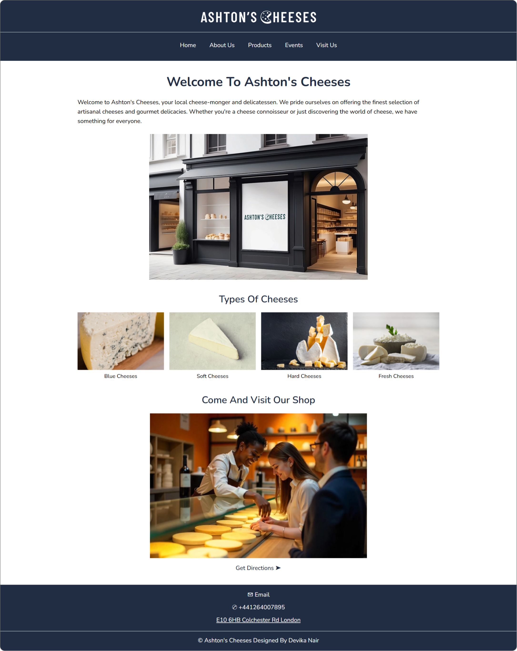 Final website, homepage version one using html & css.