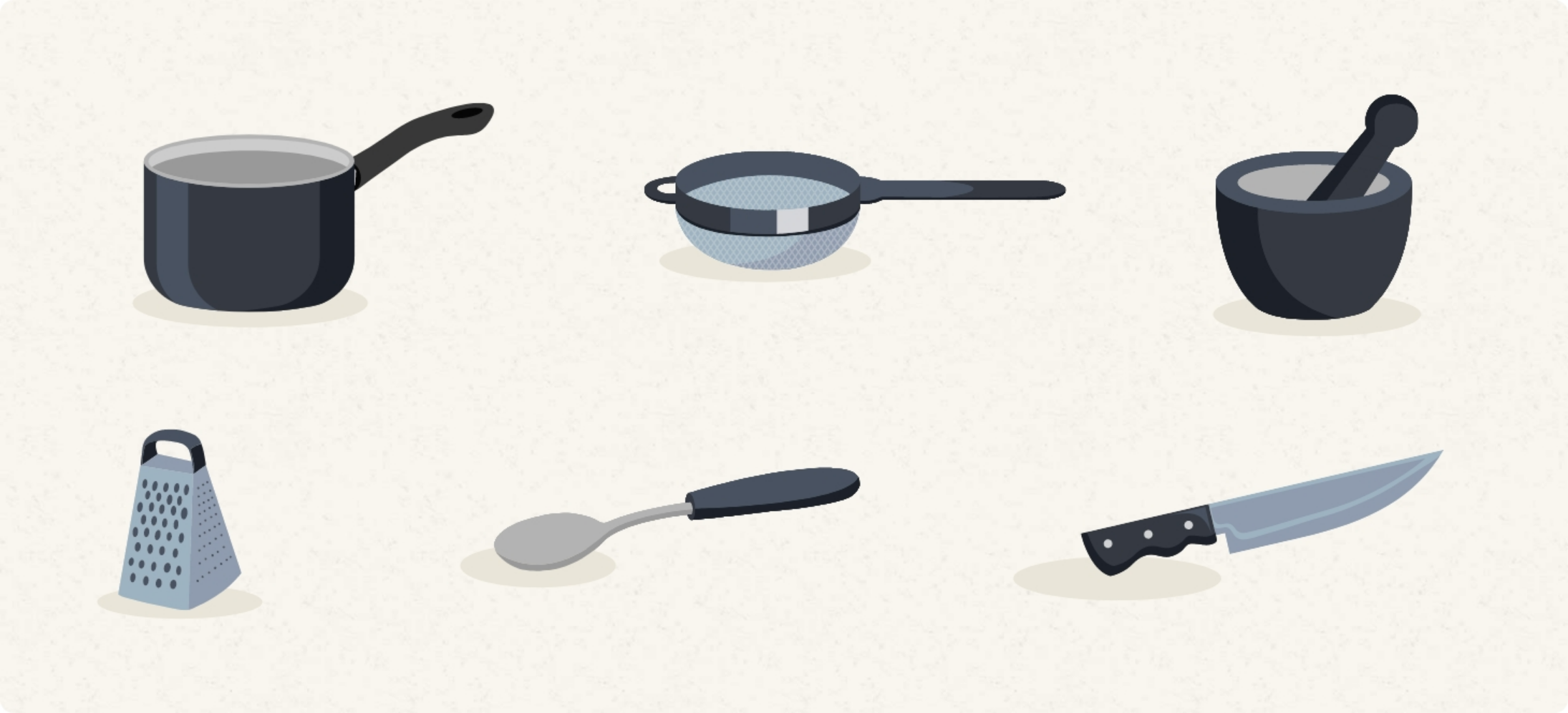 Chaiblend visual illustrations of different equipments.